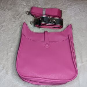 Pink Leather Shoulder Bag